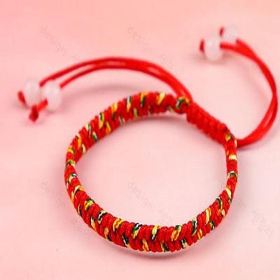 Red Thread Bracelet with Five-color Red Thread Bracelet, Vajra Bracelet, BB0062