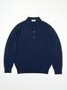Berno 25Ss Cashtouch Long Sleeve Polo Knit Dark-Navy
