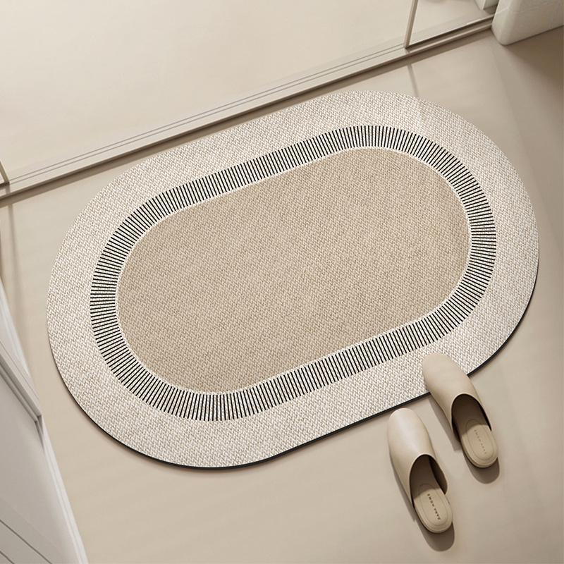 Schnelltrocknende Rutschfeste Badezimmer-Bodenmatte aus Kieselgur