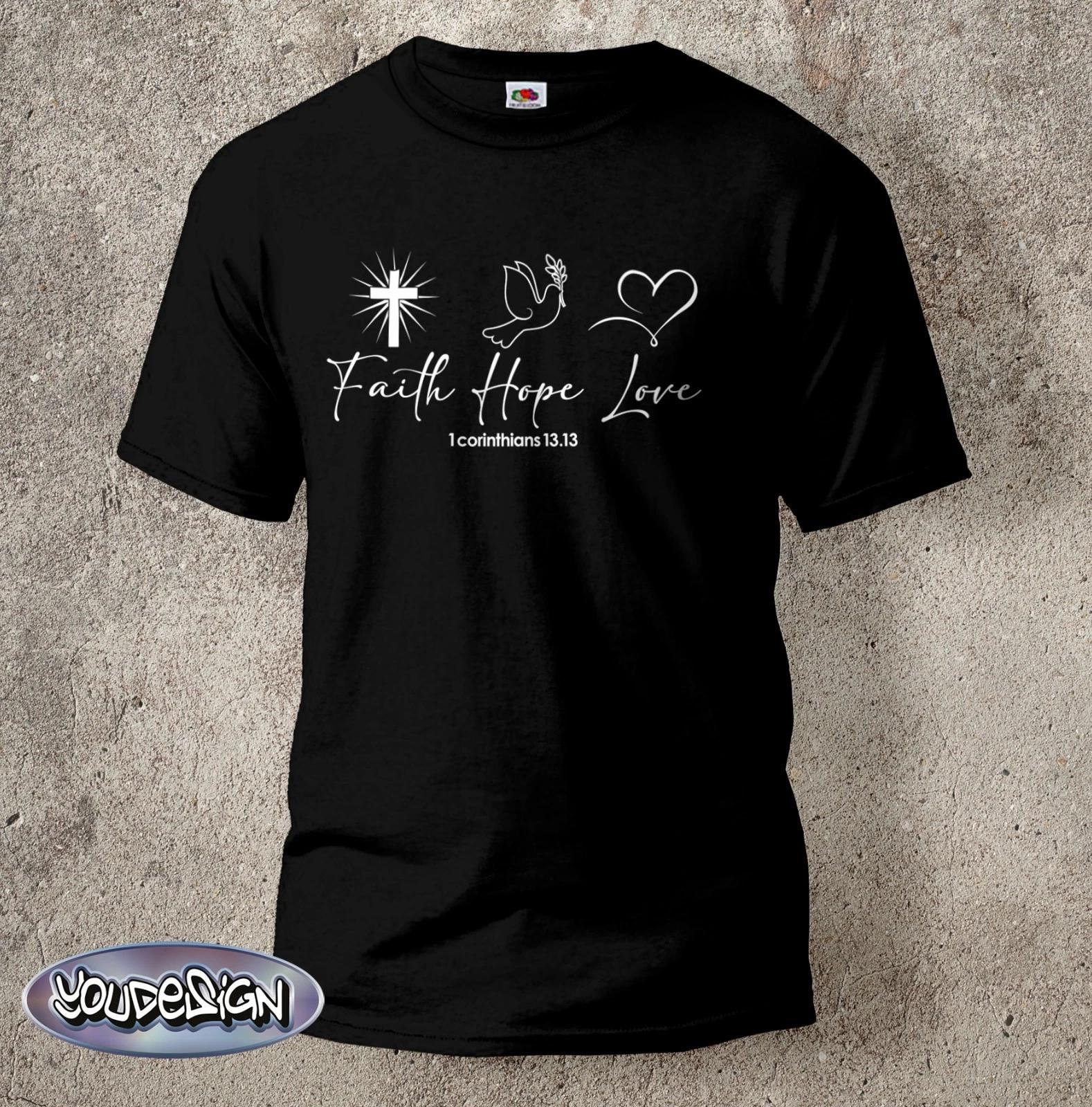 Faith Hope Love Shirt Faith Love T-Shirt Cult Christ Jesus Christ S-5XL XXXXL