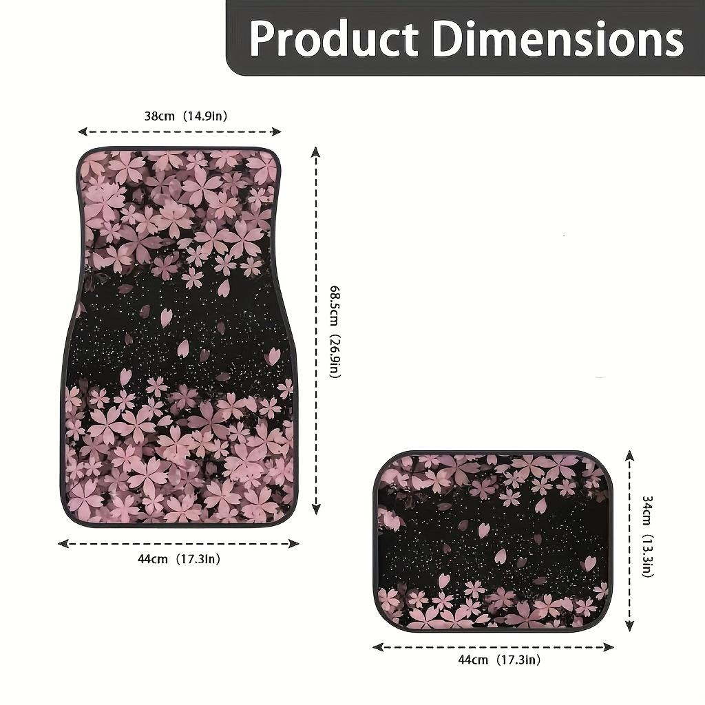 4pcs/Set Universal Car Front/Rear Foot Mats, All-Weather Fit For Cars, Crossovers And Trucks