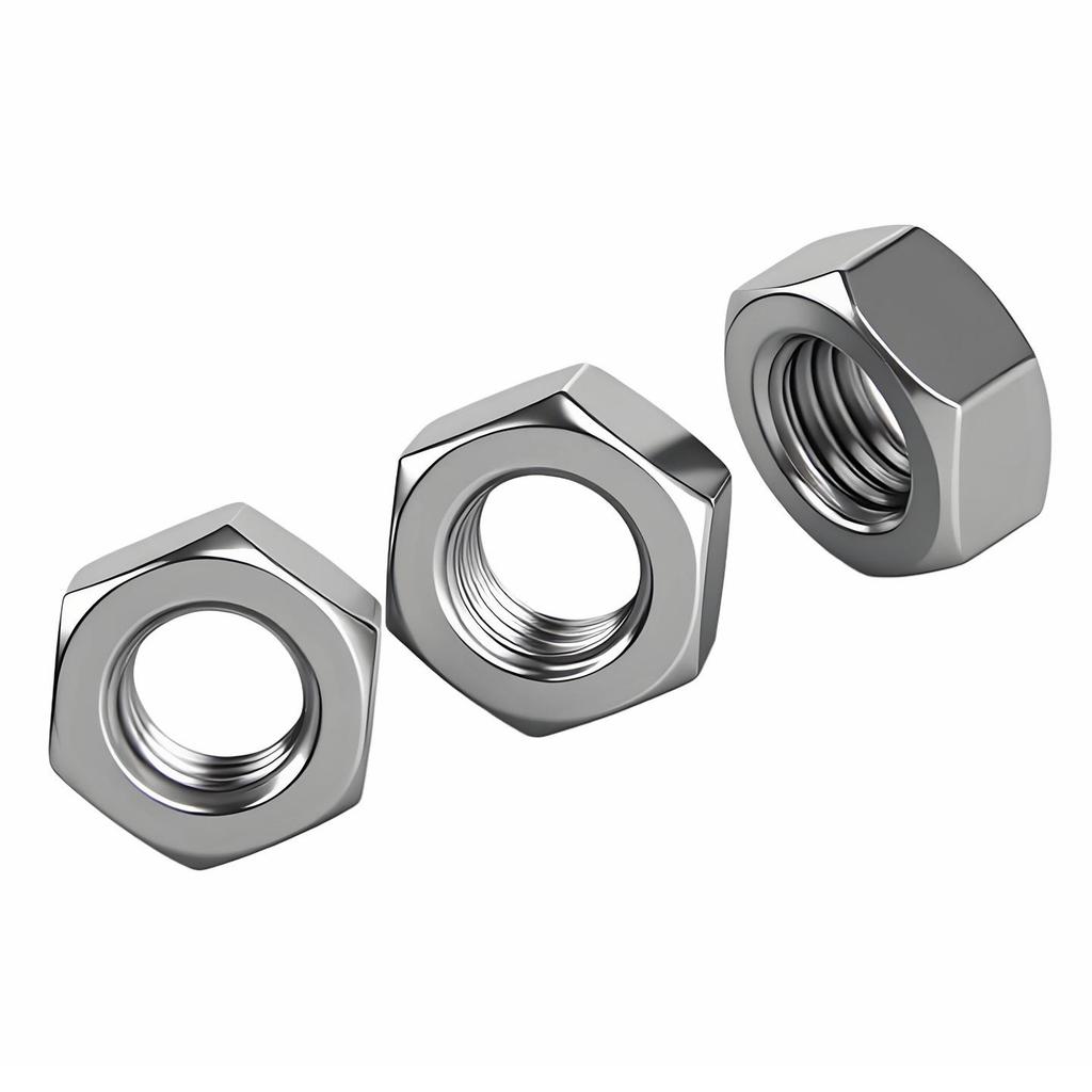 304 Stainless Steel Hex Fine Thread Nut - M5 To M30