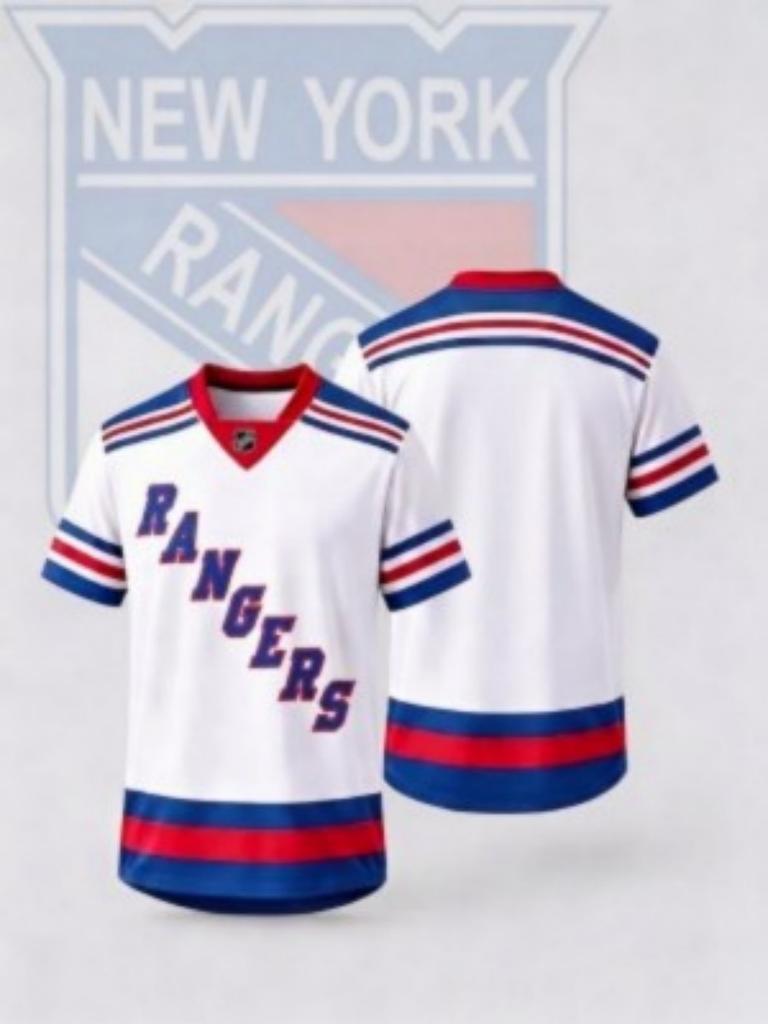 New York Rangers Style Ice Hockey Jersey Miller Panarin Trocheck Fox Shesterkin Men’s Breathable Stitched Sports Fan Shirt