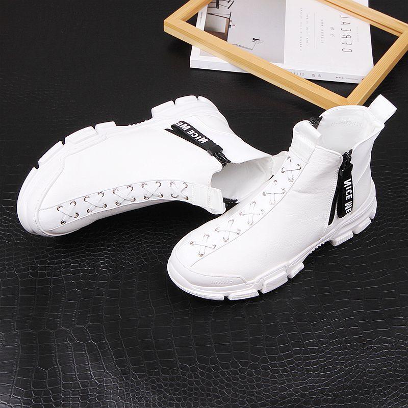 Fashion Men's high - top boots Korean edition set with diamond casual board net red tide b2