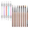14 PCS Nail Design Painting Brush Set Nail Art Brushes Acrylic Nailbrush Double-ended Nails Art Brushes Extension Gel Builder Nails Gel Brush Dotting