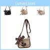 Fashionable Silk Scarf Saddle Bag Women Bags 2023 New Style Street Trend Pu Shoulder Crossbody Bag