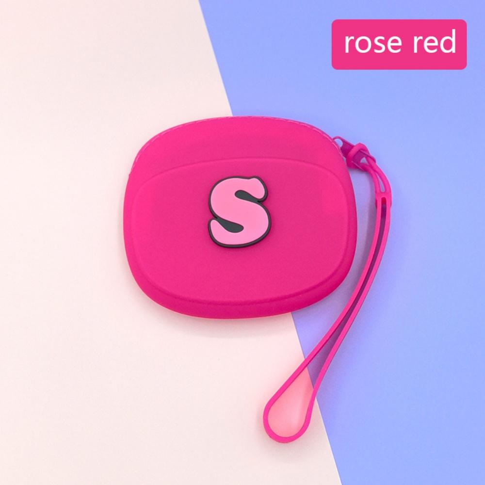 Letter Storage Bag Silicone Coin Purse Wallet with Lanyard Portable Data Cable Earphone Organizer Key Pouch Waterproof Wallets