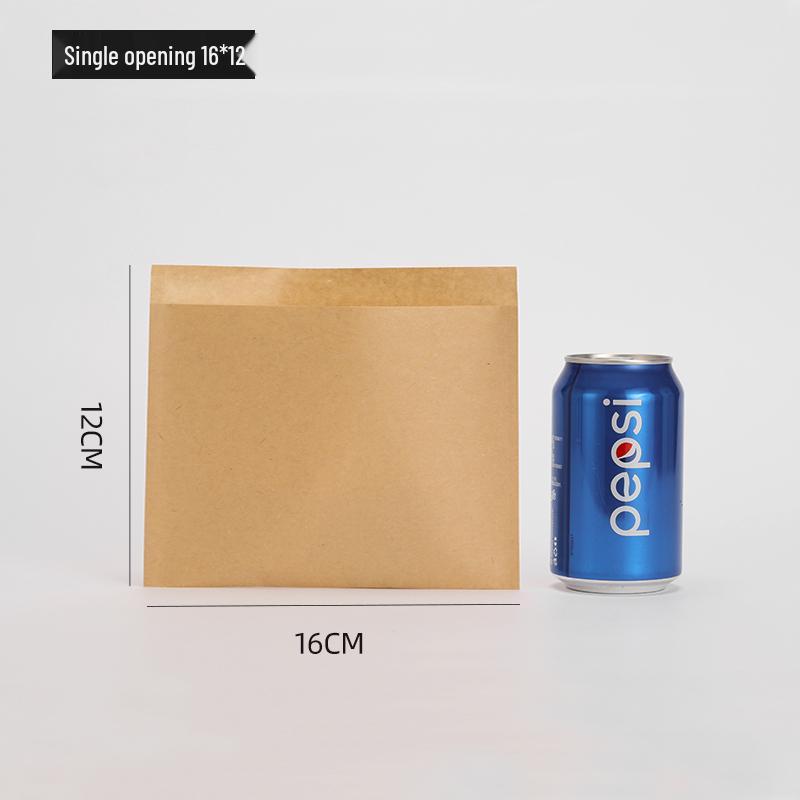 Oil-Proof Kraft Paper Food Bag for Pancakes, Roujiamo, Shaobing, and Barbecue Snacks