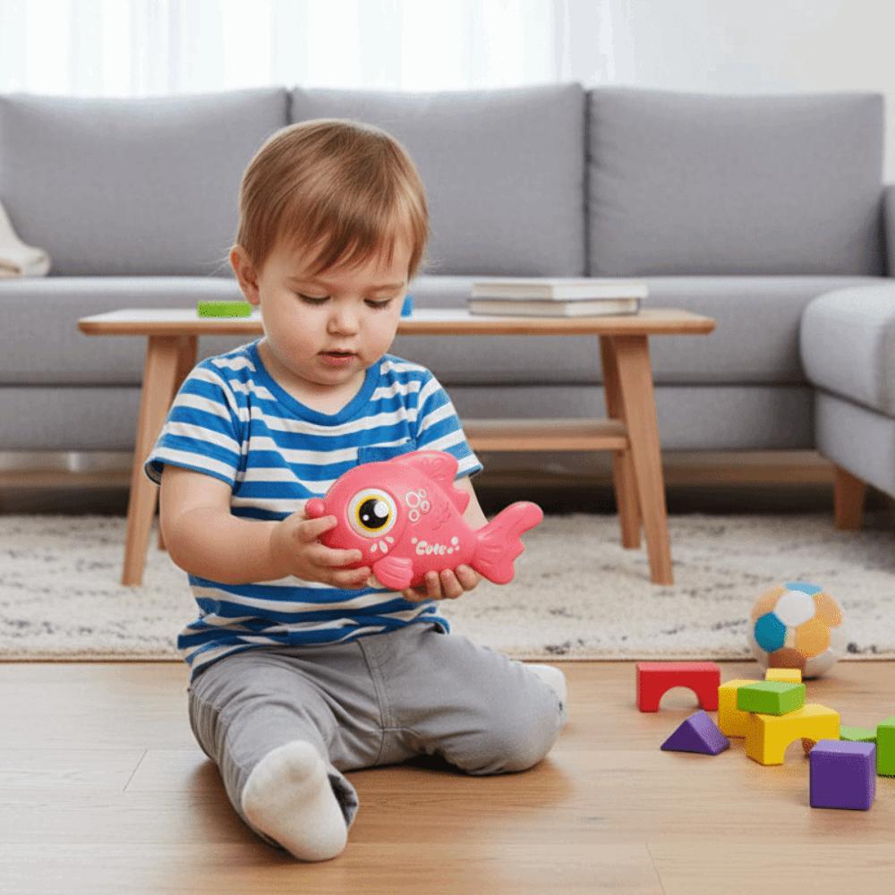 with Sound and Light Electric Fish Toy Cartoon Design Electric Swinging Fish  Kids Birthday