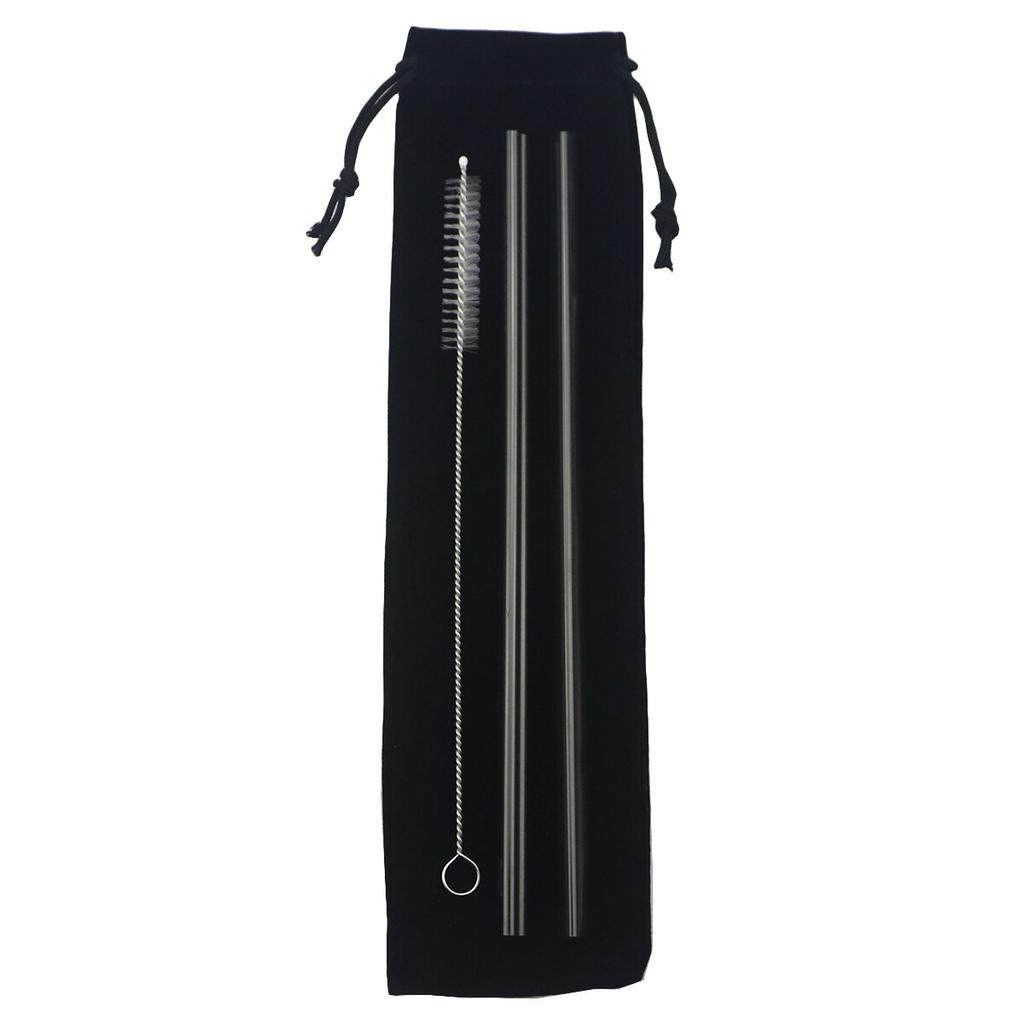 Metallhalm Gjenbrukbart sugerørsett 304 rustfritt stål sugerør rett sugerør med renere børste Festbartilbehør