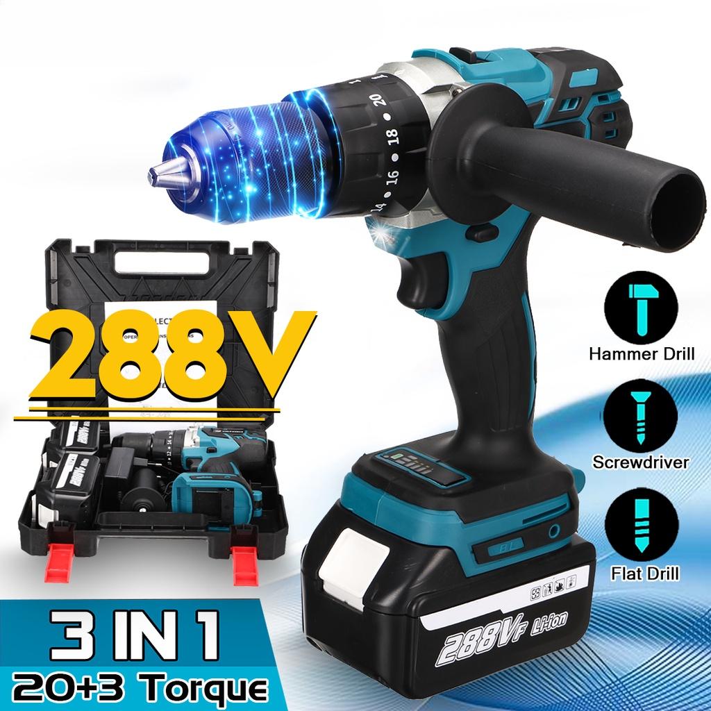 

288VF 13мм Аккумуляторная ударная дрель 350 Н·м Бесщеточная ударная дрель Ударная дрель Отвертка для аккумулятора Only machine Carton Box