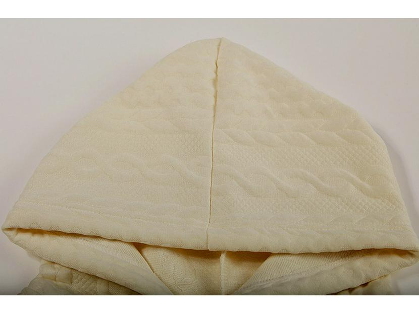 2023 Herbst Übergröße Damen Jacquard zum Binden Kapuzenpullover mit langen Ärmeln