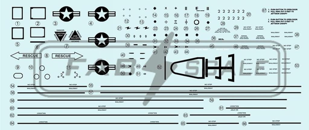 FabScale Block 32 Air Force 64th Aggressor Squadron Nellis AFB 2023 with Etched and 3D Printed Plastic Model Decals FABD72060 1/72 F-16C 87-0307 U.S.