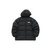 Fila Fusion QR Letter Zipper Hooded Short Warm Windproof Puffer Jacket Unisex Outerwear Black T11U346901F-BK