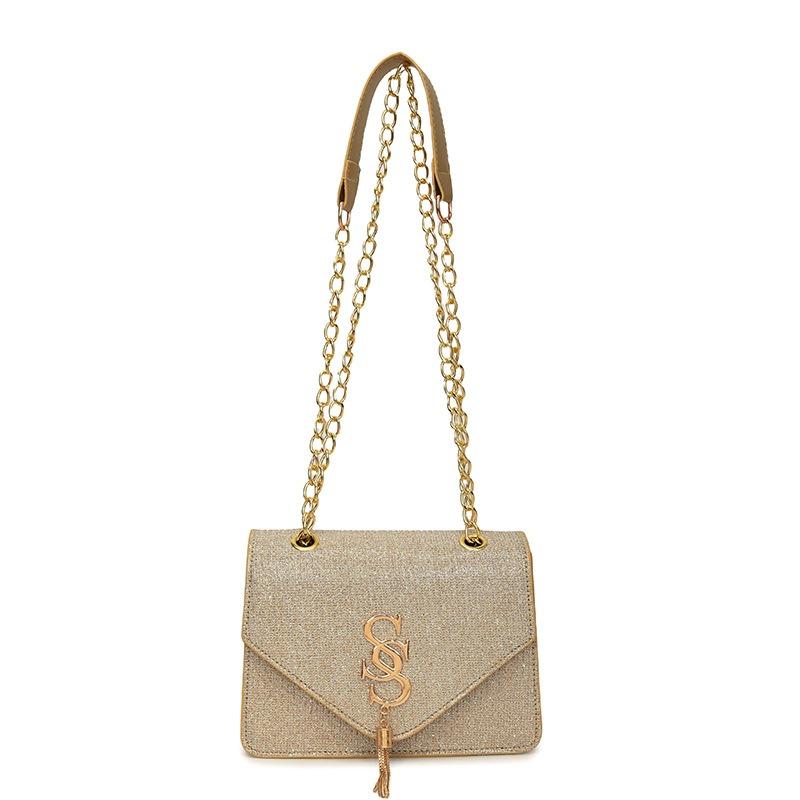 Summer Retro Casual Trend Simple Light Luxury Letter Hardware New Fashion Chain Shoulder Messenger Bag Women