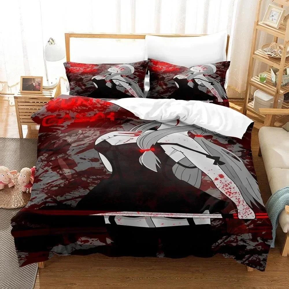 New 3D Printed Anime Bed Sheet Future Diaries Mirai Nikki Bedding Set Single Twin Full Queen King Size Bed Set Adult Kid Bedroom