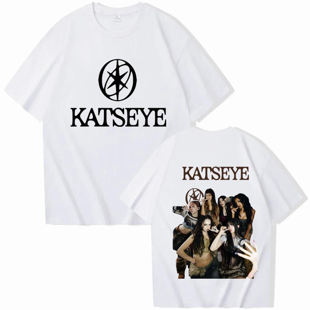 Fashion Katseye Chaos Graphic Tshirt Women Unisex Short Sleeve Tee Kpop Band Gril Group KATSEYE Printed Tshirt Clothing
