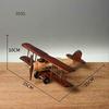 Artizanat Avioane Retro Model Avion din Lemn, Model Biplan Vintage Decorațiune Birou Recuzită Foto