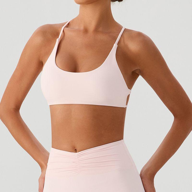 Cross-Border Backless Traceless Cross Strap Yoga Intimates Women's with Chest Pad Sports Quick-Drying Chest Show Fitness Outwear