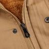 Chaqueta Casual de Invierno con Capucha para Hombre de Talla Grande, Chaqueta Gruesa de Forro Polar Mediana y Larga