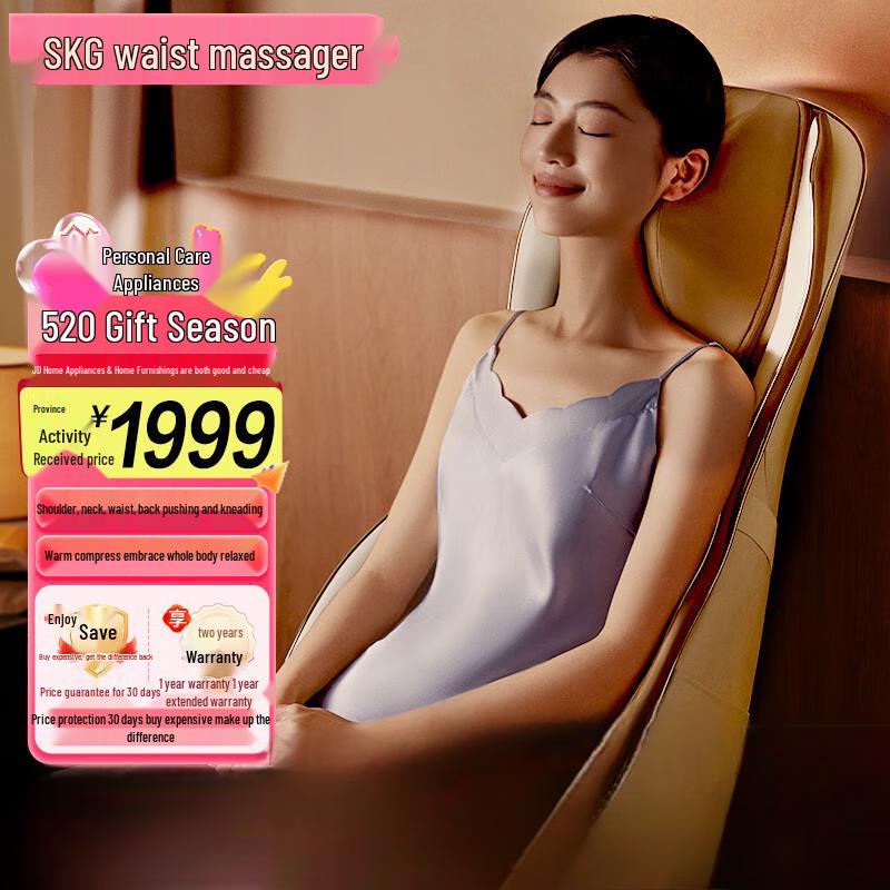 SKG T7 Lumbar and Back Massage Cushion CN plug (adapter included)