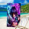 1pc NARUTO Beach Towel, Beach and Seaside Swimming Pool Equipment, Fashion Pattern, Rectangular, Travel Essentials