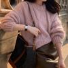 Autumn Winter Knitted Sweater for Women Lazy Style Stretch Twist Pullovers Vintage Solid Color O-Neck Jumpers