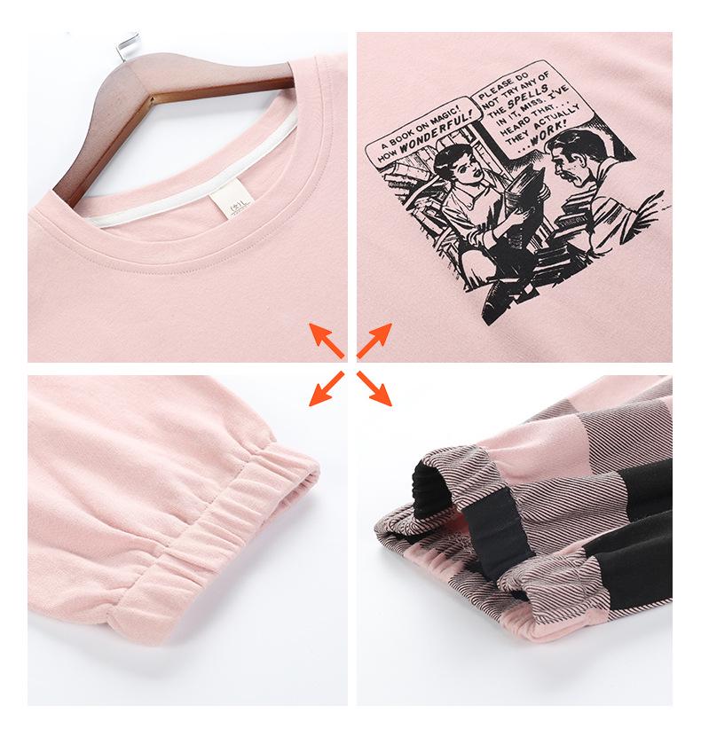 Aifen Teng Women's Pajamas Set: Pure Cotton, Long Sleeve, Long Pants, Casual Home Wear, Suitable for Spring, Autumn, and Winter.