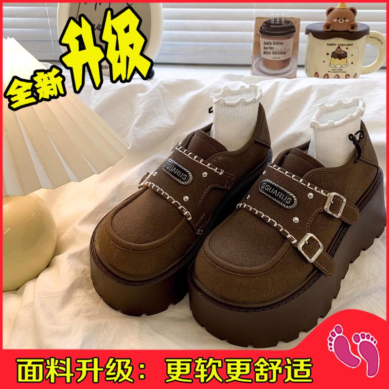 

Ретро туфли на платформе, новые весенние лоферы, туфли под юбку 40 темно-коричневого