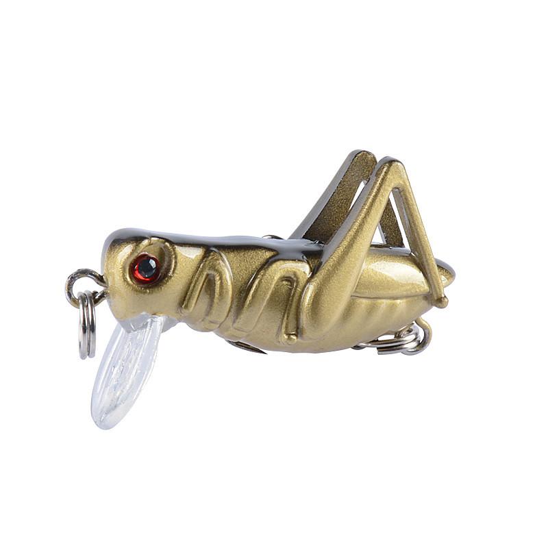 1 Stück Heuschrecke 4cm/3g Insekten Minnow Angelköder Haken Köder Falscher Köder Harter Angelköder Rasselperle 3D AugeInsekten Minnow Mikro-Objekte