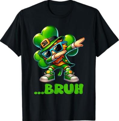 Bruh Dab Leprechaun Funny Kids Boys Mens St Patrick Day T-Shirt Unisex T-Shirt