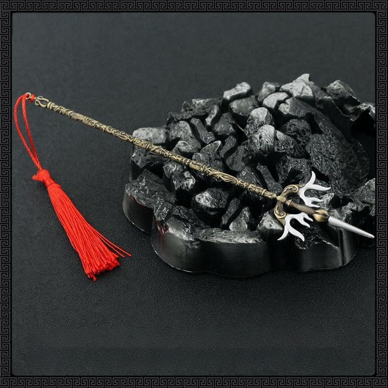 [Nekoshenyama] Sui and Tang Dynasty Heroic Weapon Yuwen Chengdu Spear, Total Length 22cm / Miniature Figurine, Collector's Decor