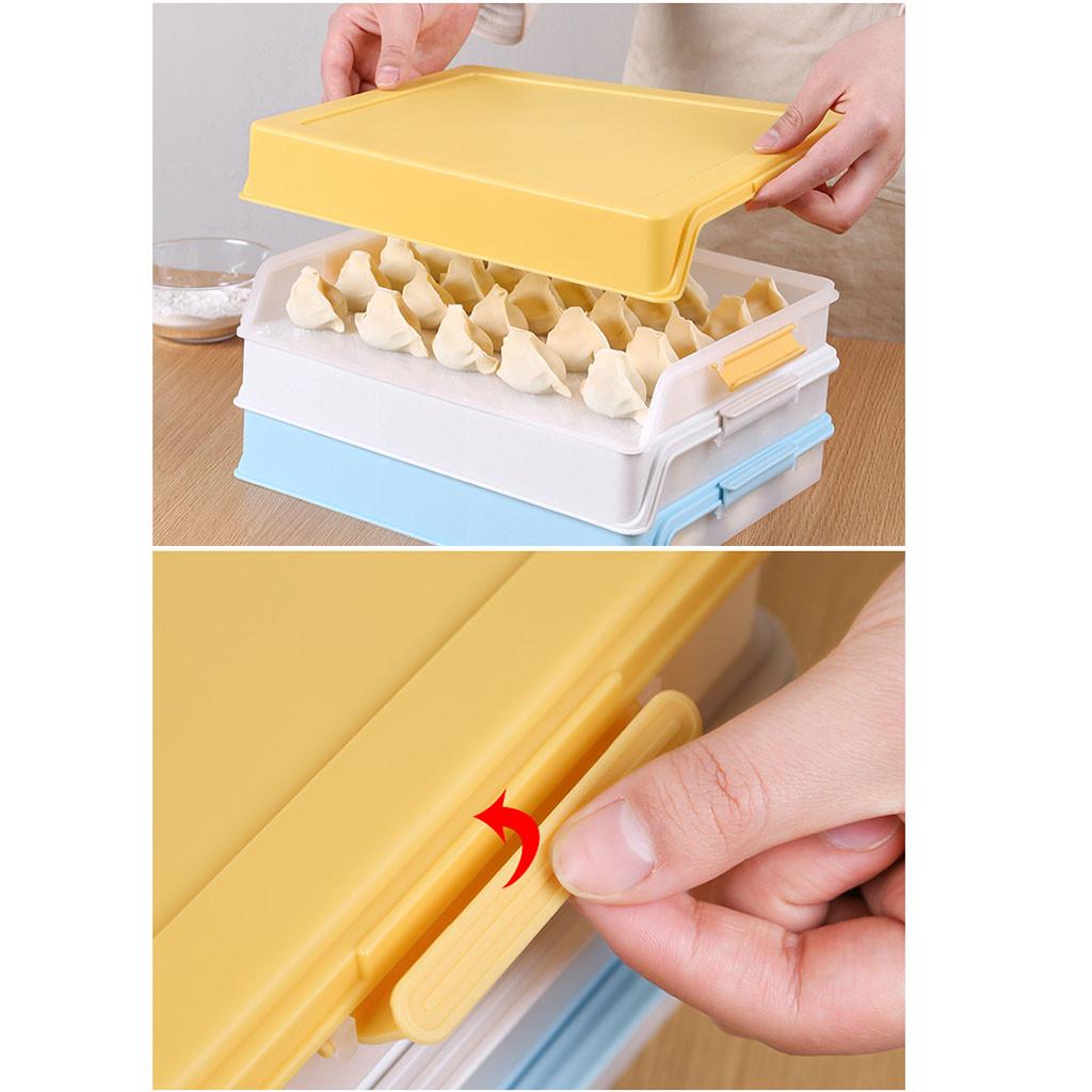 Cutie de depozitare pentru frigider pentru găluște alimentare. Recipient din plastic. Cutie de depozitare pentru bucătărie