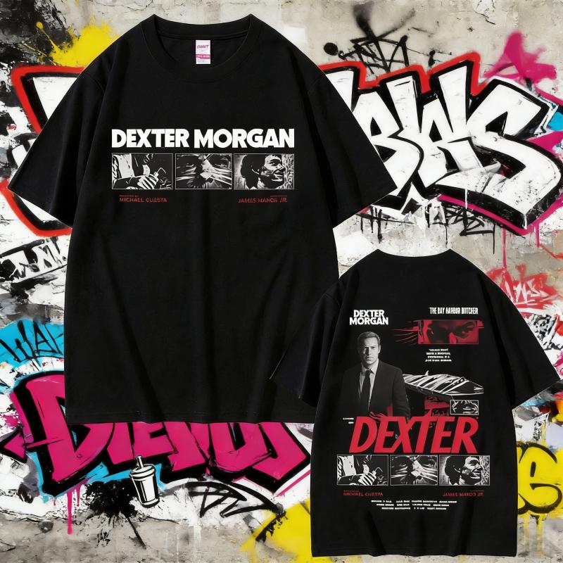 2025 Summer Bestselling Dexter Morgan Bay Harbor Butcher Tshirt Summer Unisexs Retro Oversized 100 Pure Cotton Printed Tshirt