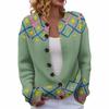Round Neck 3D Print Cardigan Sweater TX-YK01