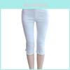 Moda Feminina Verão Sexy Macio Justo Elástico Capri Jeggings Para Um Look Trendy