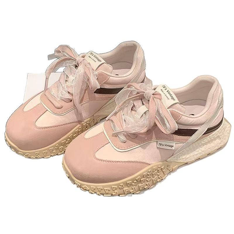 Student Lightweight Casual Sports Shoes Women's Muffin Platform Dad Shoes Women's Autumn New Breathable