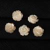 Double-Sided 3D Carved Shell Rose Beads, Horizontal Hole, 8mm, 10mm, 12mm