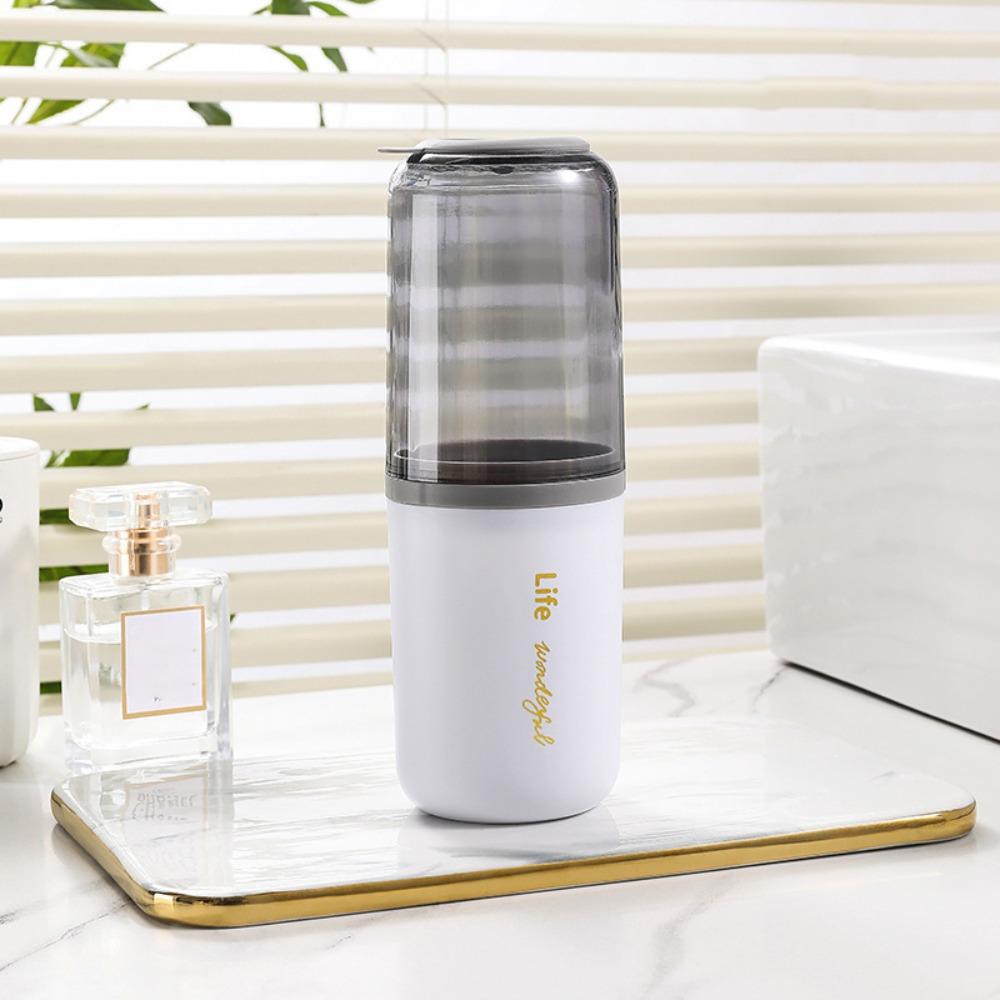 High Quality Portable Toothbrush Holder with Mouthwash Cup Lightweight Soap Box Toothbrush Storage Box Travel