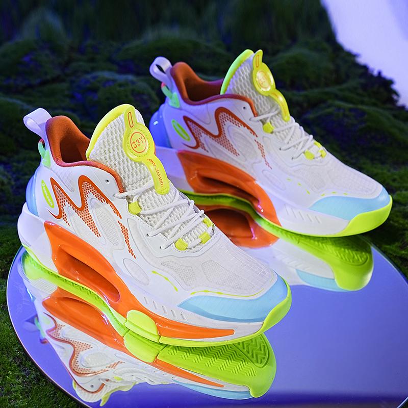 

Мужские баскетбольные кроссовки, дышащие, амортизирующие, нескользящие, удобные для бега, тренировок в спортзале, баскетбольные кроссовки для женщин 45 оранжевый