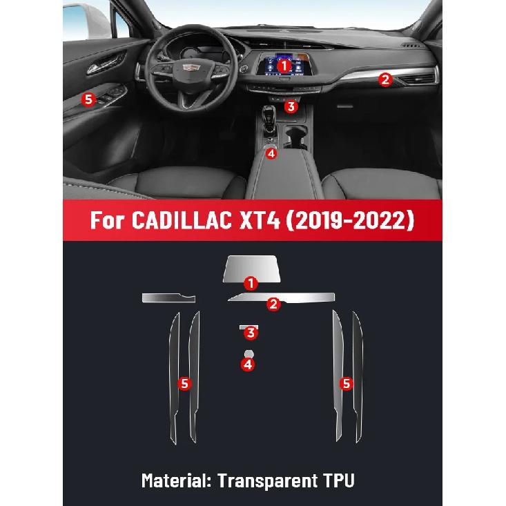 Auto Central Control Screen TPU Navigation Anti Scratch interior Protection Film GPS Navigation For Cadillac XT4 - Left rudder driving