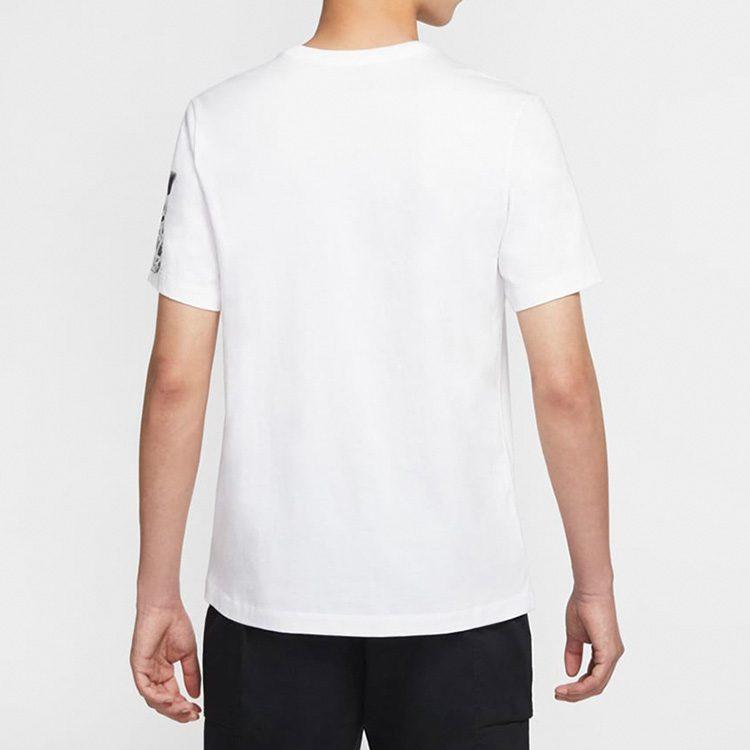 Nike T Shirts Men's White Crew Neck Moderate Straight Fit CW0385-100