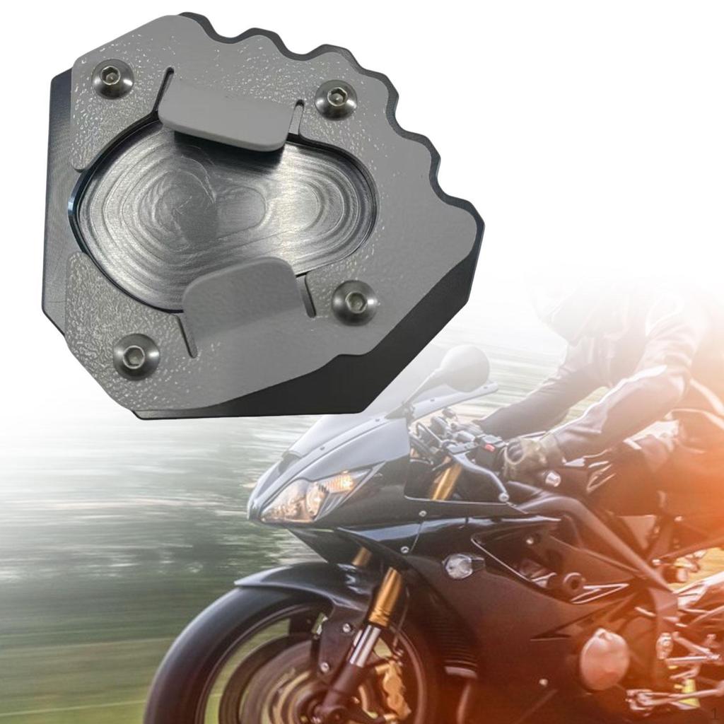 Motorcycle Kick Stand Enlarger Plate Aluminum Alloy Solid Easy Installation Extension for
