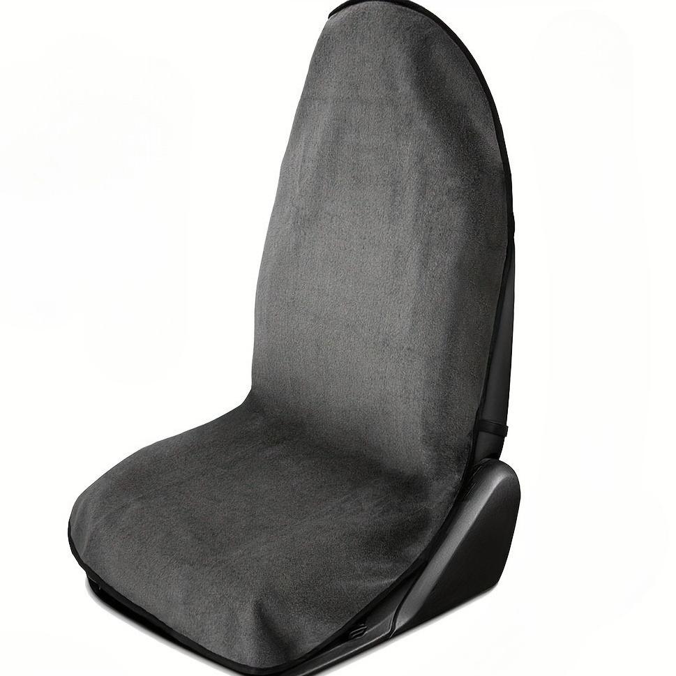 Universal Gray Car Seat Covers Non Slip Waterproof Sweat Absorbent Towel Seat Cushion Fit Cars SUVs Trucks Front Rear Protector Single front seat
