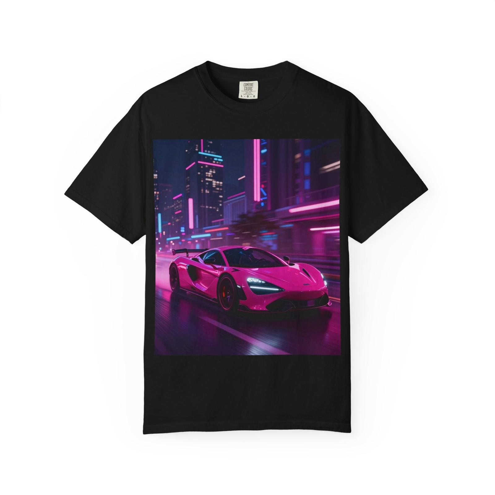 Neon Night Supercar T‑Shirt S
