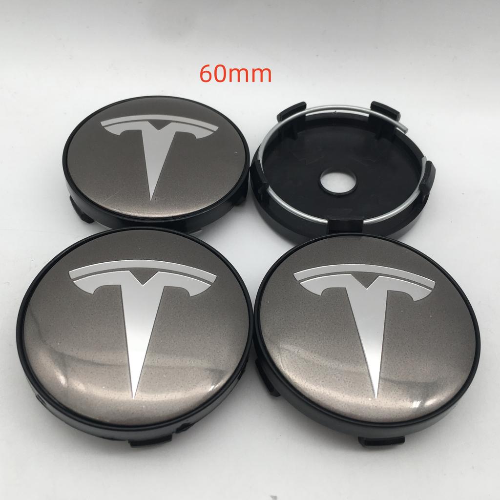 AAAIK1 20pcs 56mm 60mm 68mm For Tesla Model 3 Model Y Model S X Car emblem Wheel hub Center Cap Badge covers Decals Styling accessories