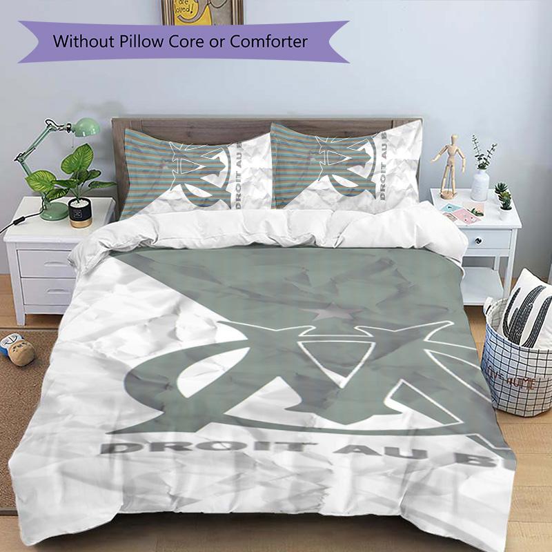 Marseilles 3pcs Bedding Set Duvet Cover Closure Includes 1 Duvet Cover & 2 Pillowcases for All Seasons Bedroom Home Dorm Decor