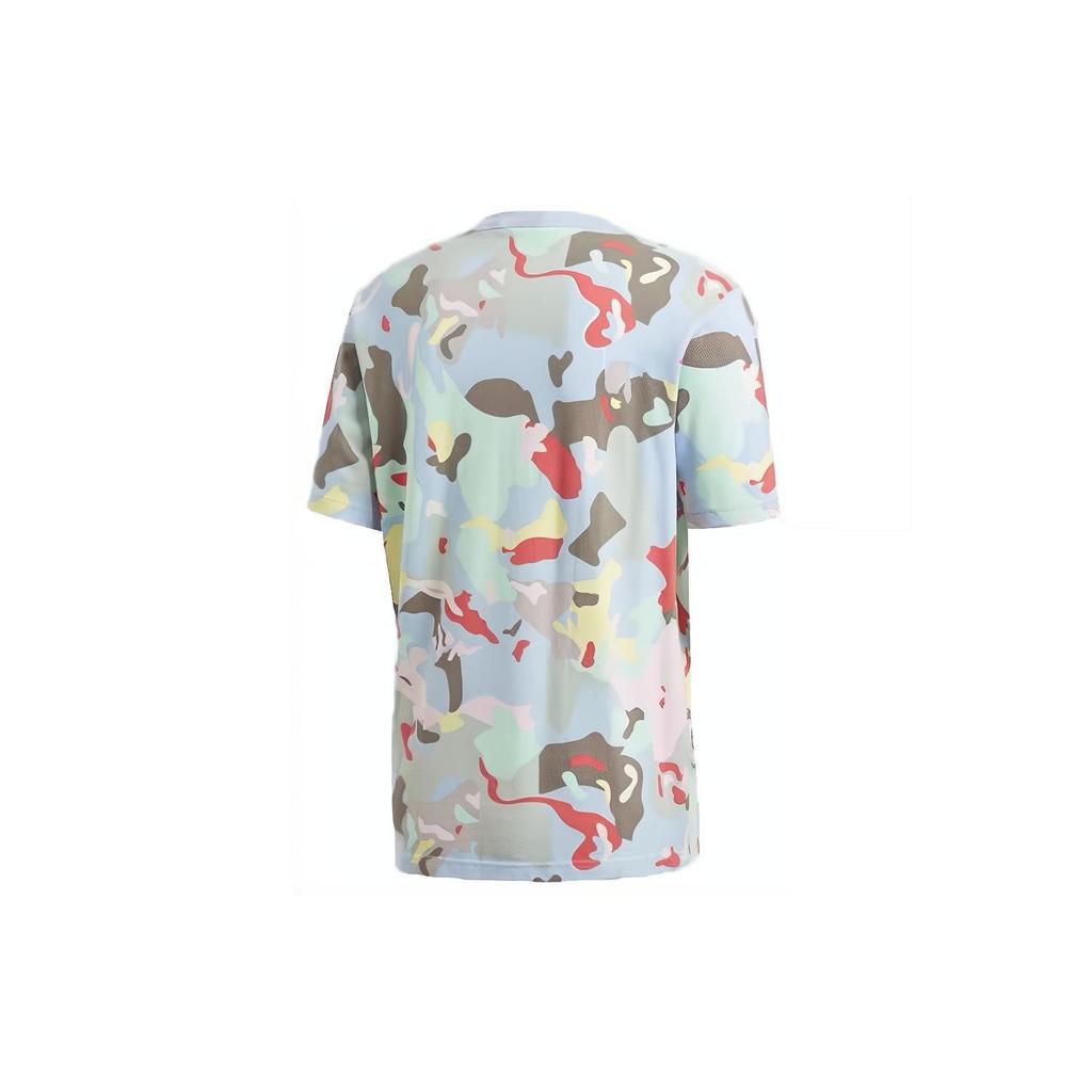 Adidas Originals Trefoil Fs Grp Aop Tee With Chest Mini Logo And Camo Print Men Tops White FM2217