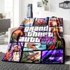 Grand Theft Auto Vi Flannel Blanket Super Soft Warm Cozy Blanket for Sofa Bed Office Travel All‑Season Home Decor Gift