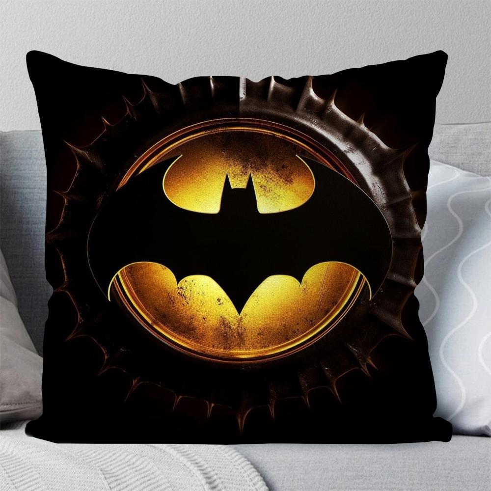 Cartoon COOL B-Batman Pillow Case Square Pillow Bedroom Sofa Leisure Comfort Cushion Car Living Room Home Decoration 40X40